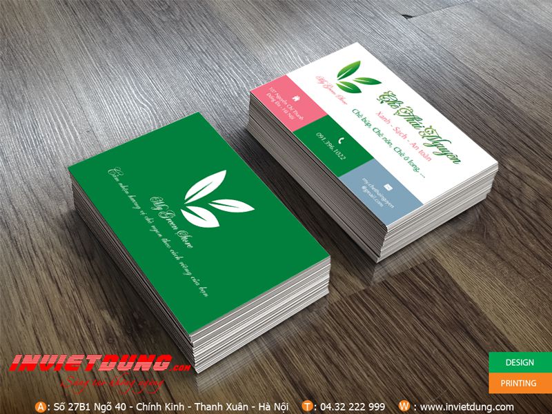 In card visit cho công ty chè Thái Nguyên